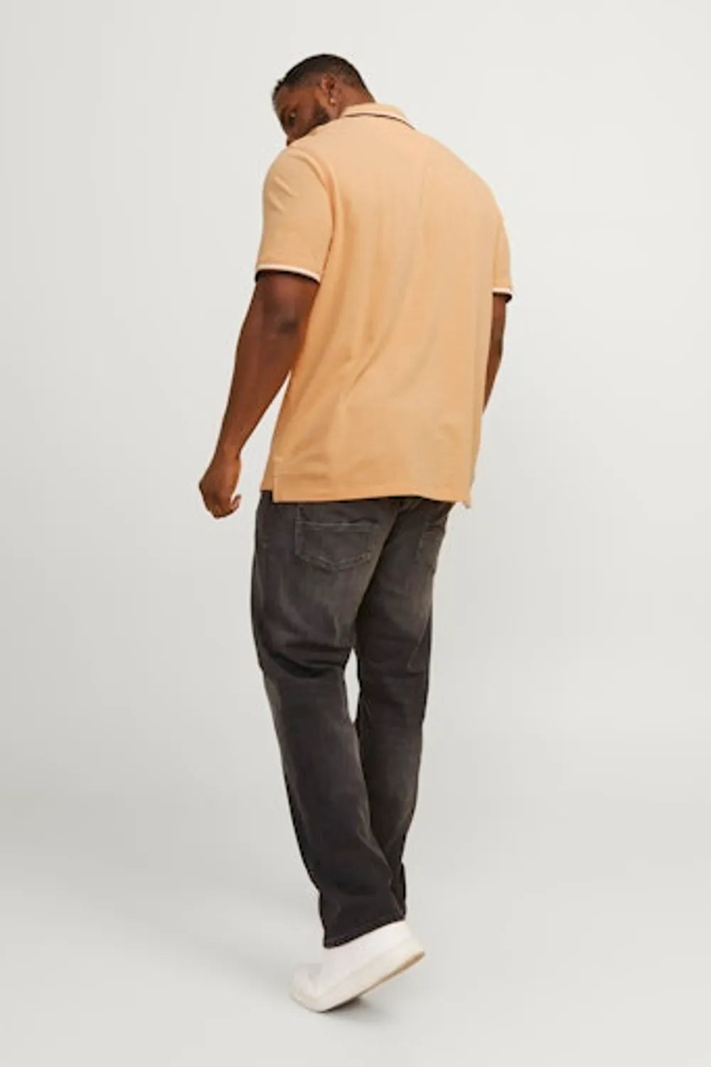 Jack Jones Erkek Pamuklu Kırmızı Polo Yaka Büyük Beden Tişört 12143859