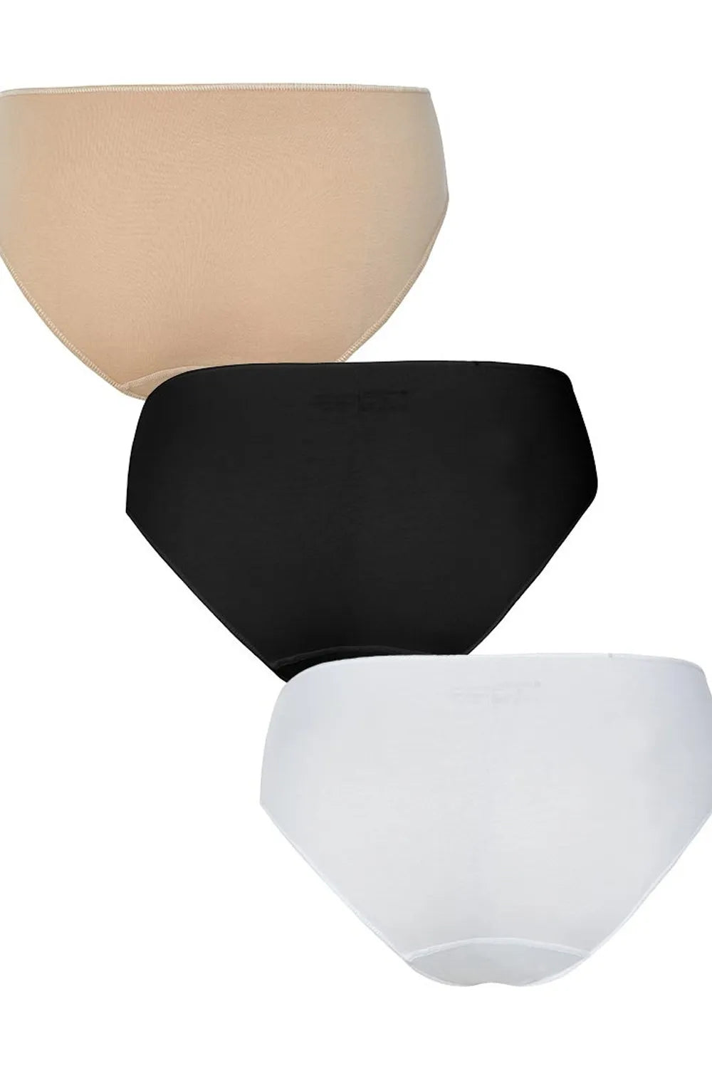Blackspade Kadın 3'lü Paket Slip Essential Beyaz Ten Siyah Külot 1574BTS