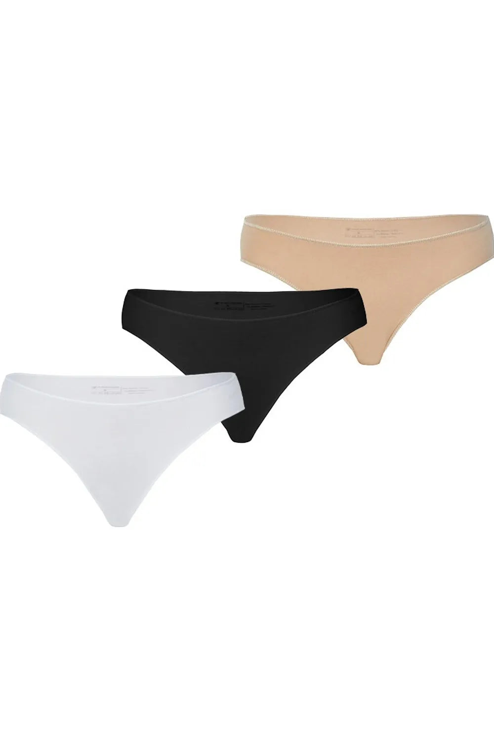 Blackspade Kadın 3'lü Paket Slip Essential Beyaz Ten Siyah Külot 1574BTS