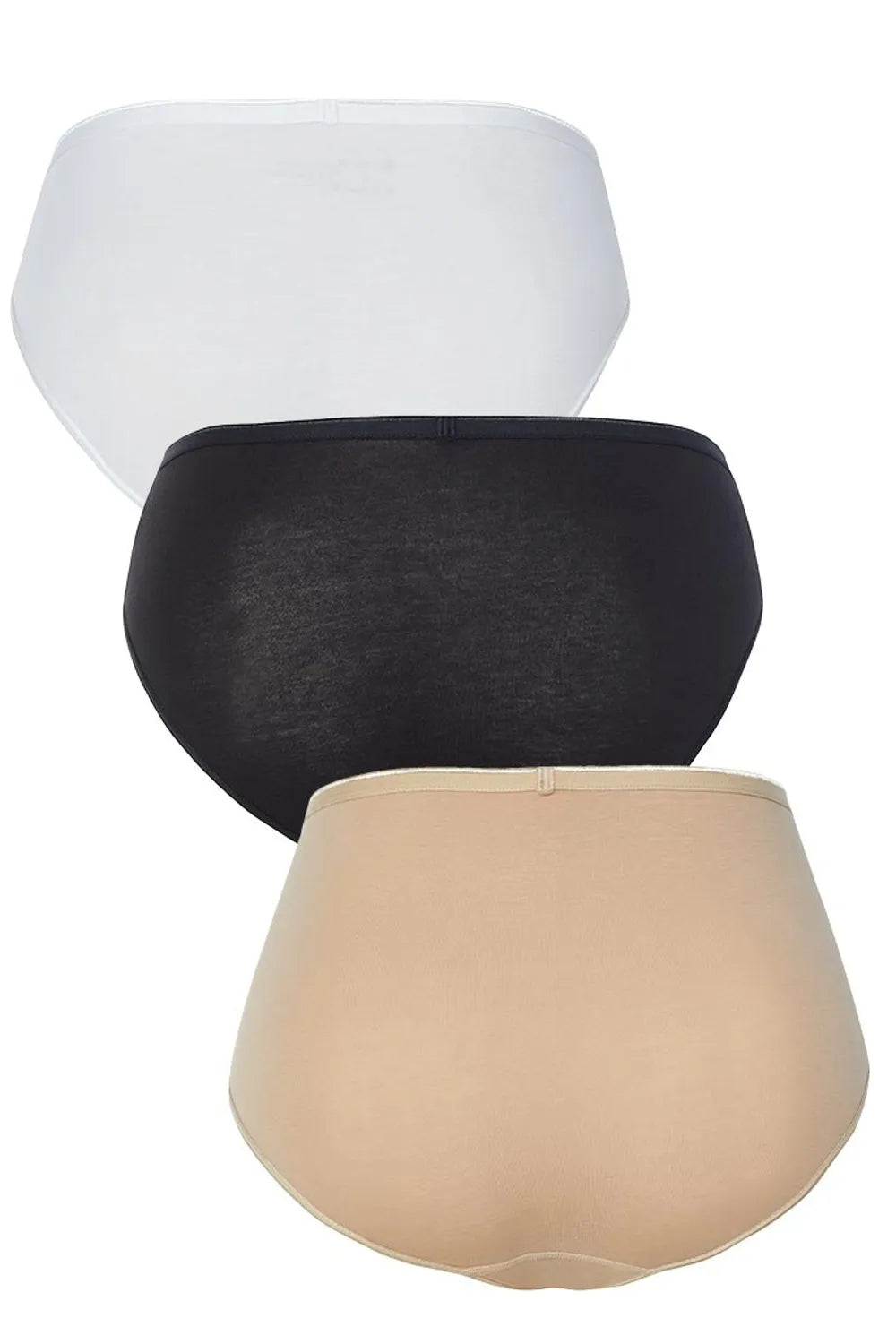 Blackspade Kadın Slip 3'lü Paket Essential Beyaz Ten Siyah Külot  1575BTS