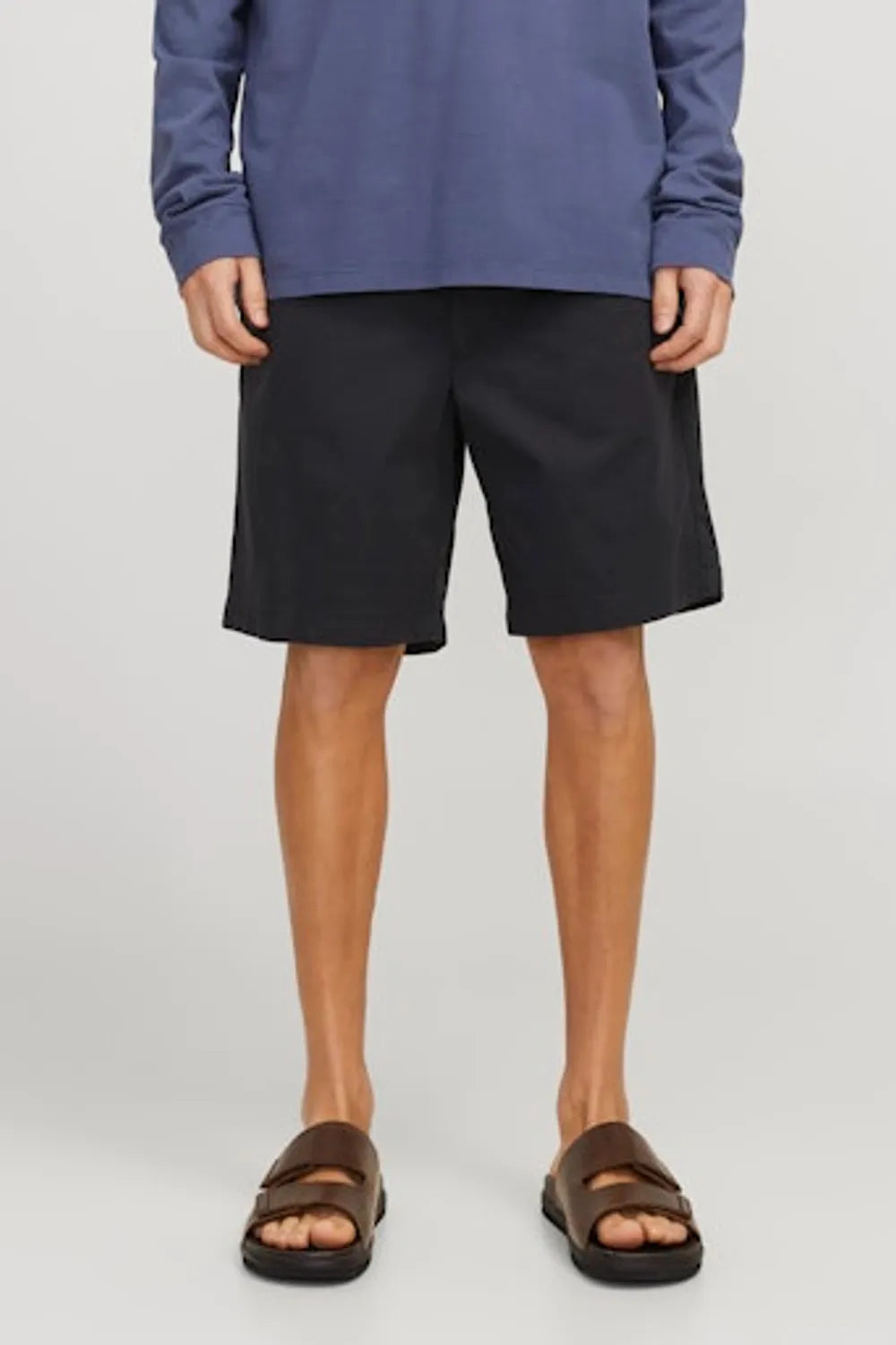 JACK JONES Erkek Siyah Kampanyalı Hibrit Jogger Şort 12274983