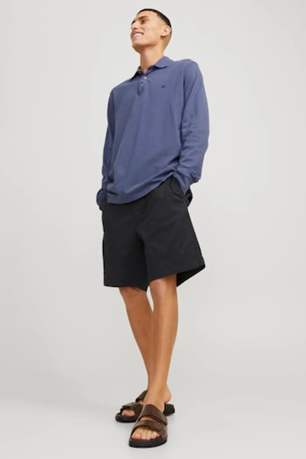 JACK JONES Erkek Siyah Kampanyalı Hibrit Jogger Şort 12274983