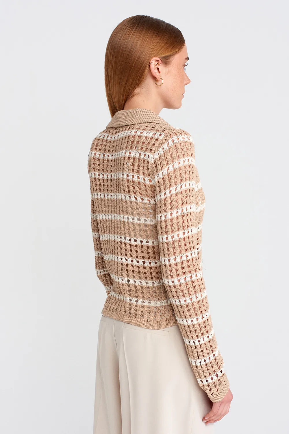 DİLVİN Kadın Bej Kazak 10724