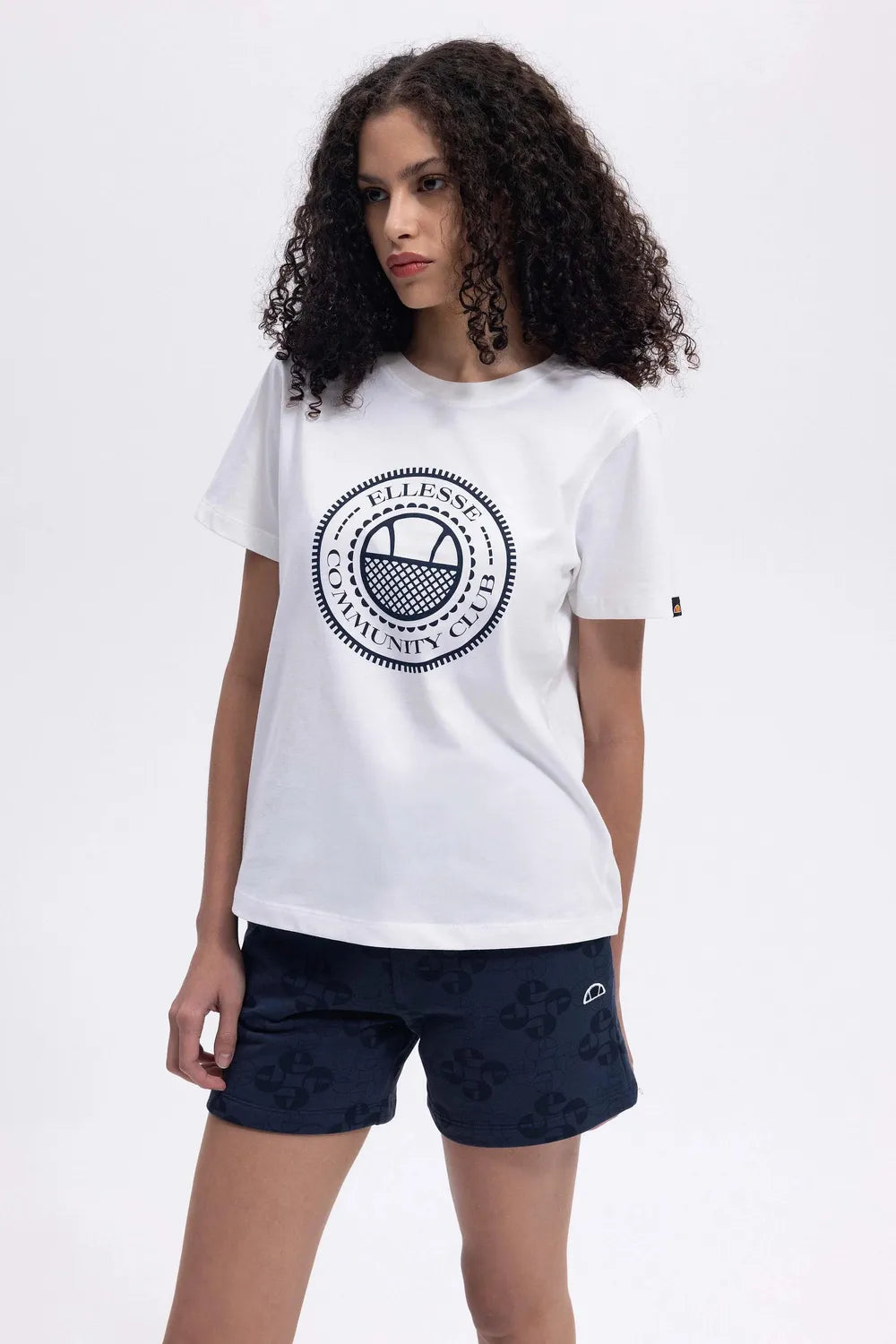 Ellesse Kadın Yuvarlak Yaka Beyaz Tişört EF444