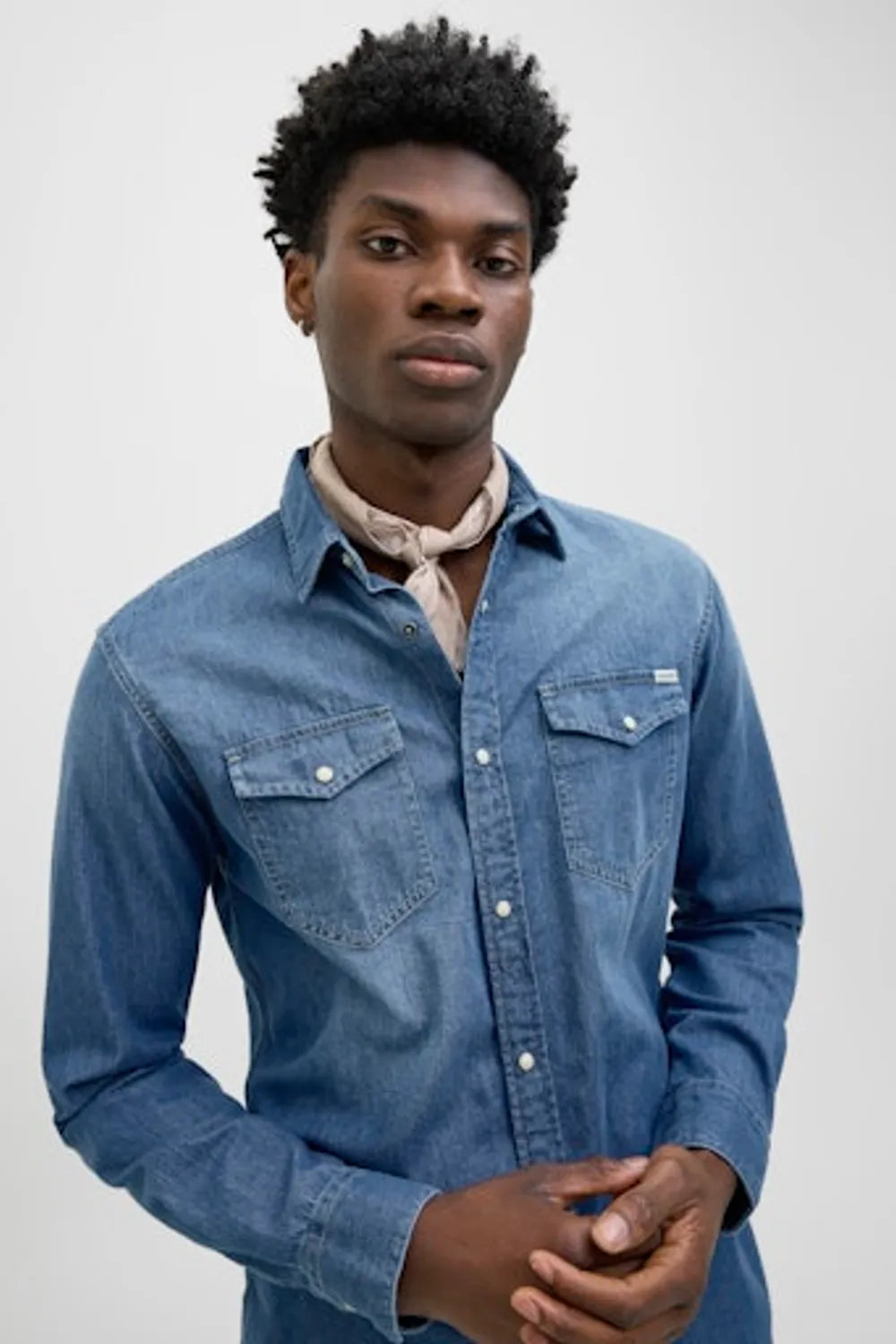 Jack & Jones Erkek MAVİ GÖMLEK 12138115