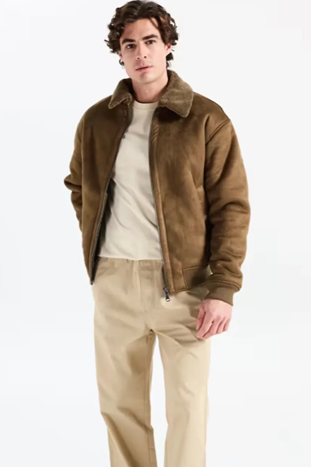 Jack&Jones Premium Erkek Açık Bej Bomber Ceket 12282444