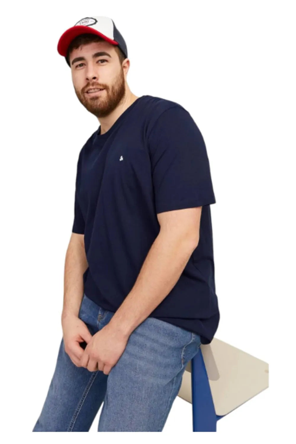 Jack & Jones Erkek KOYU LACİVERT TİŞÖRT 12253778