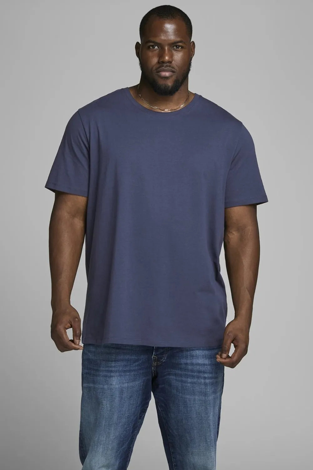 Jack & Jones Erkek KOYU LACİVERT TİŞÖRT 12158482