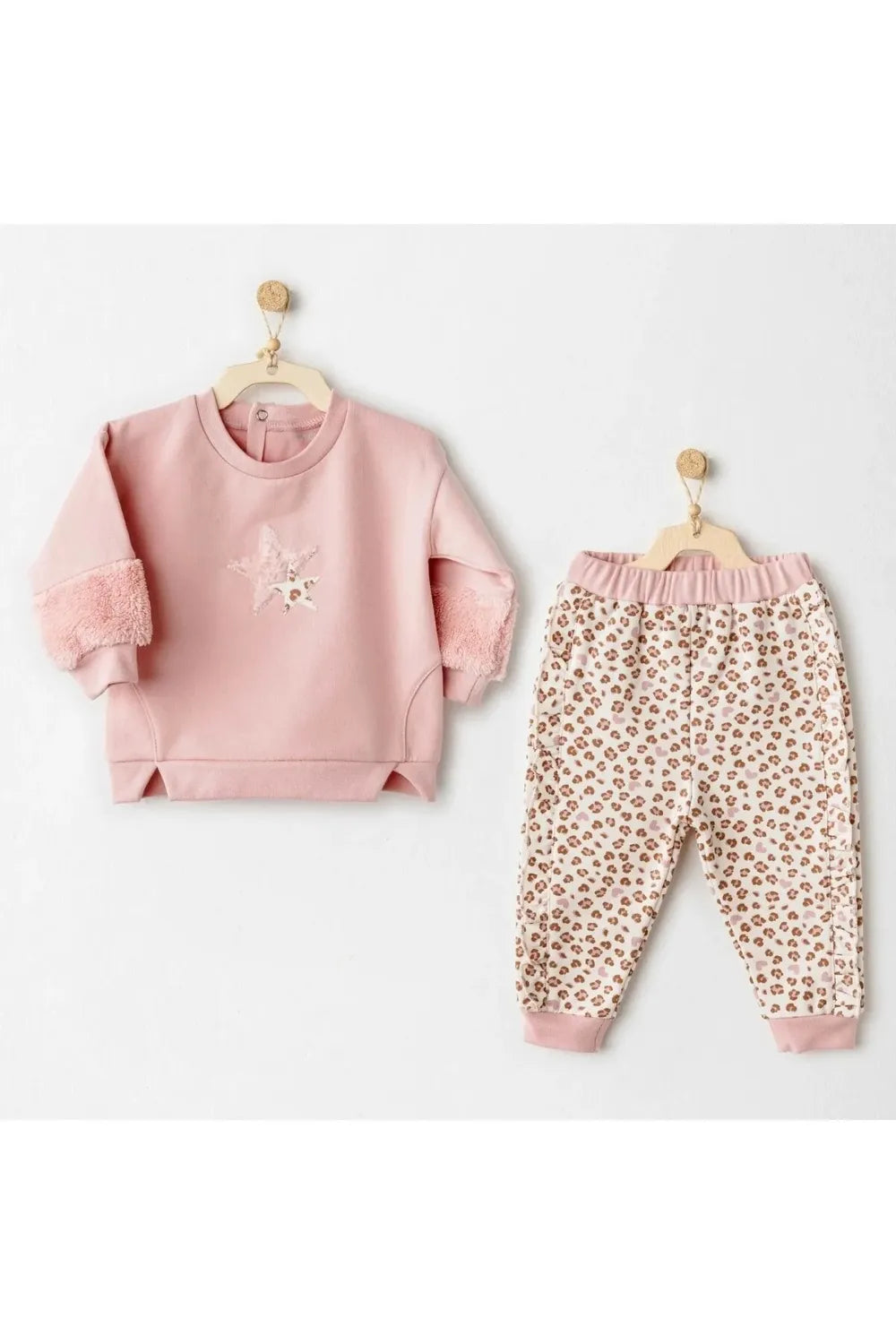 Andy Wawa  PEMBE BEBEK TAKIM 2 PCS SET LITTLE LEOPARD AC26233