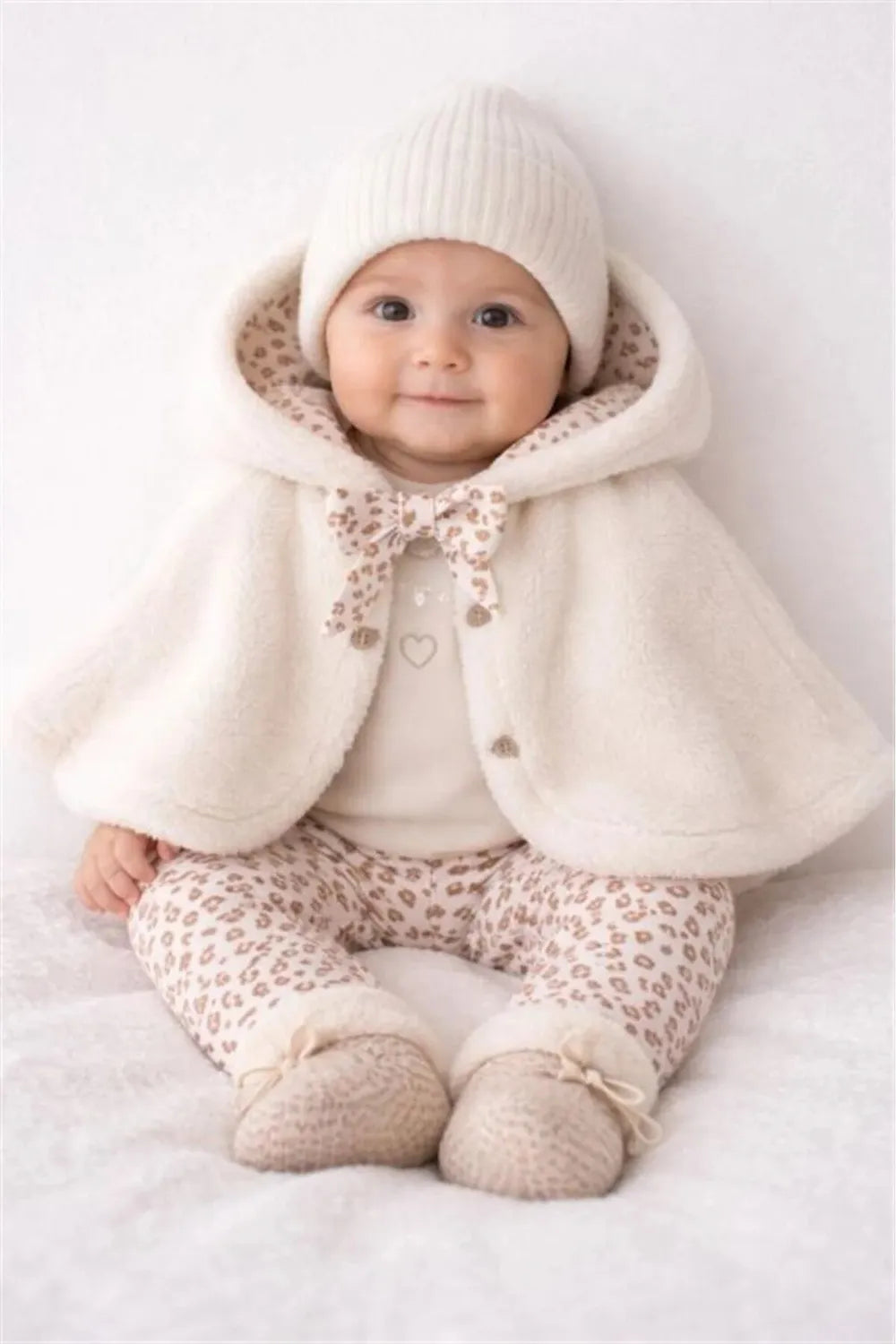 Andy Wawa  EKRU BEBEK TAKIM 3 PCS SET LITTLE LEOPARD AC26237