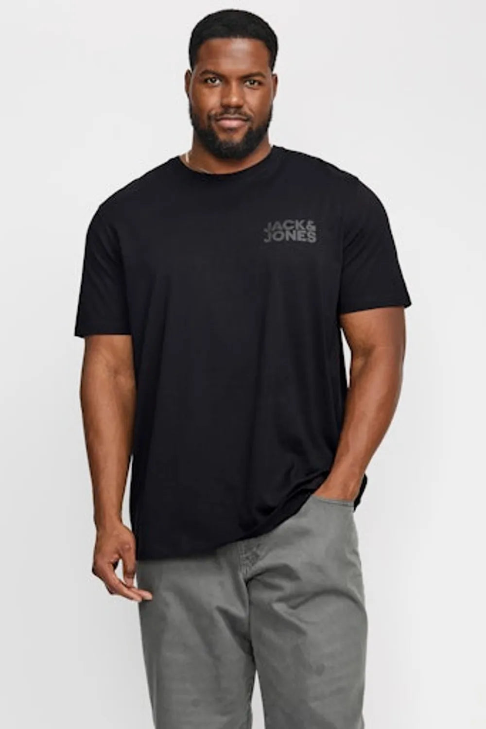 Jack & Jones Erkek SİYAH TİŞÖRT 12158505