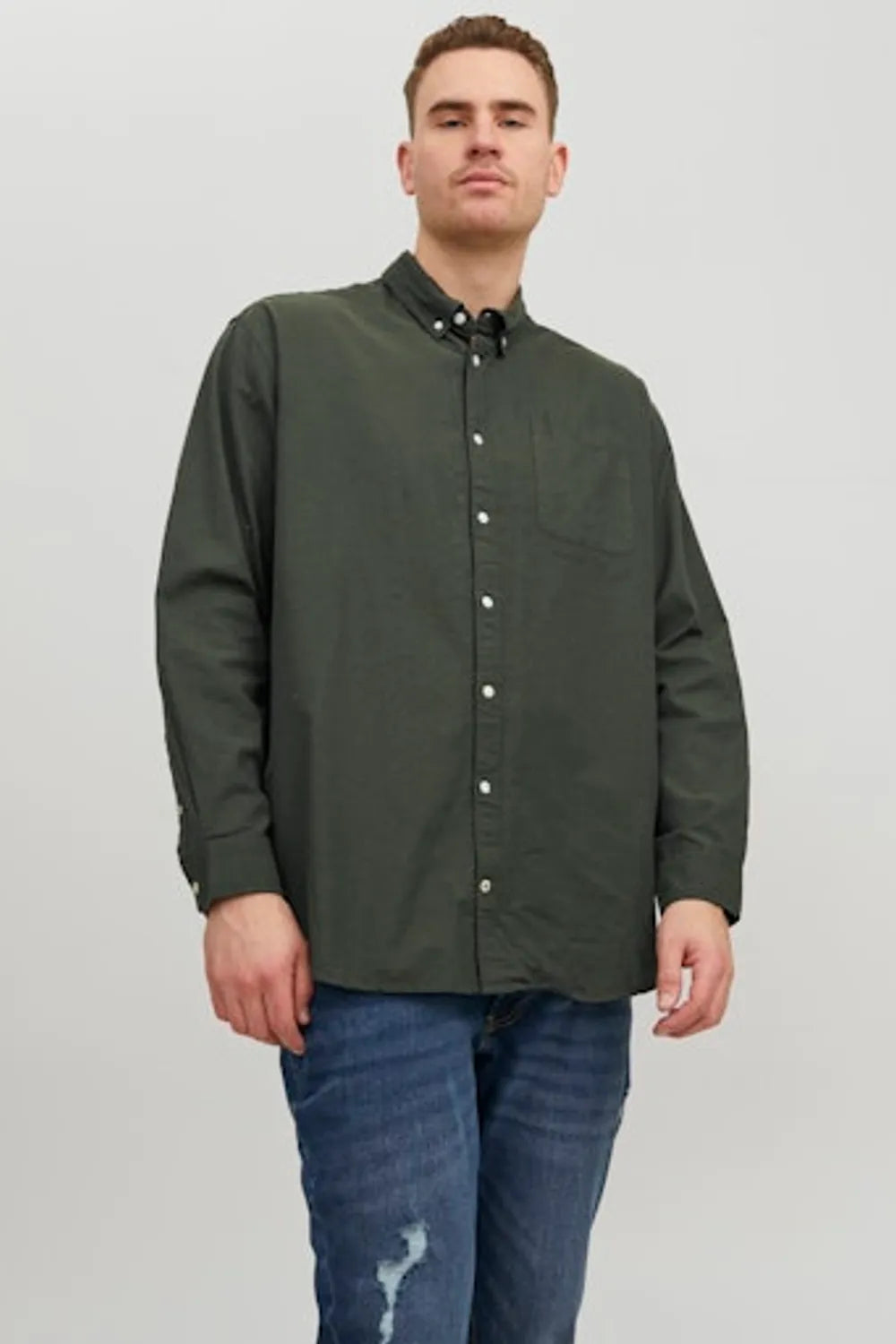 Jack & Jones Erkek KOYU YEŞIL GÖMLEK 12190444