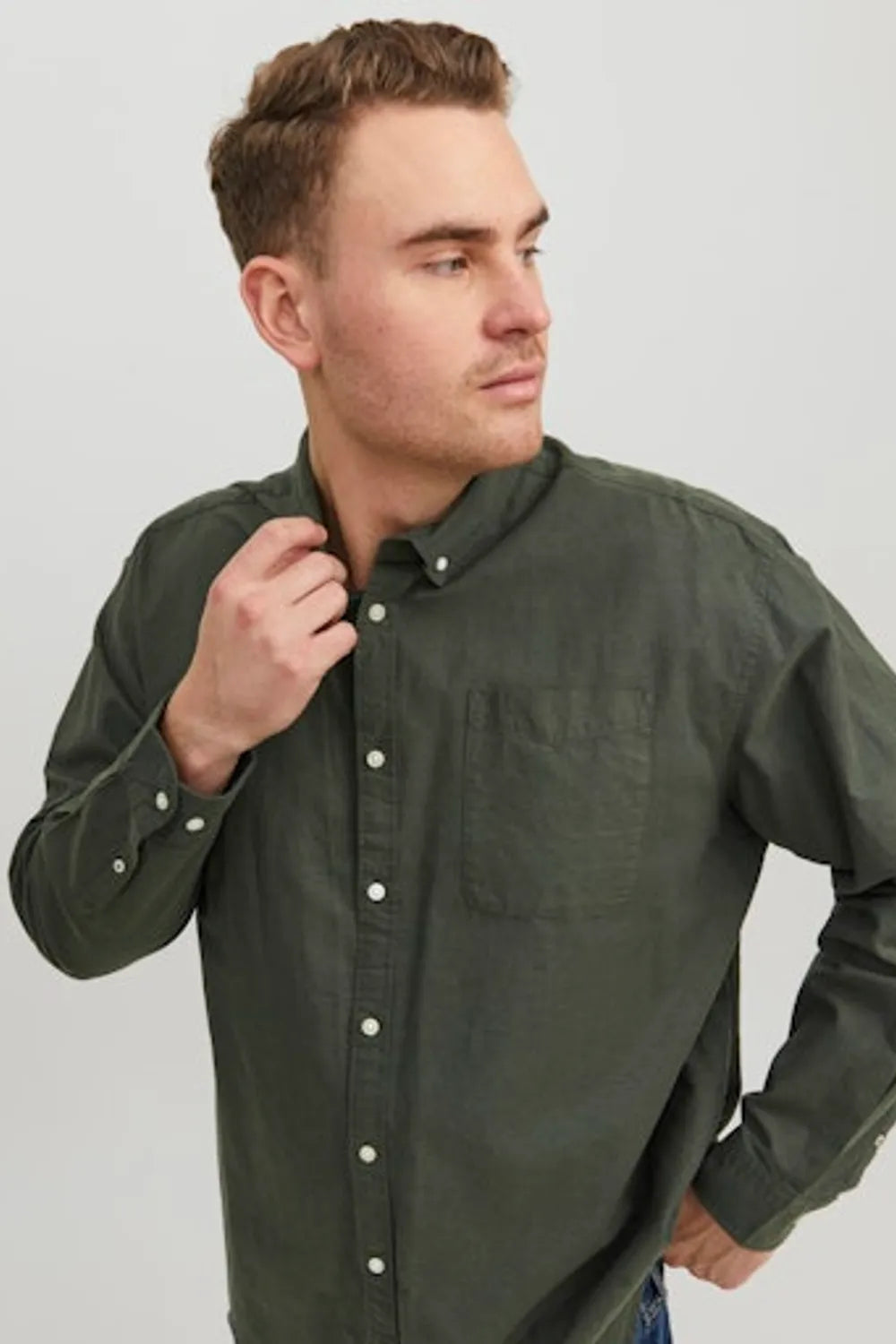 Jack & Jones Erkek KOYU YEŞIL GÖMLEK 12190444