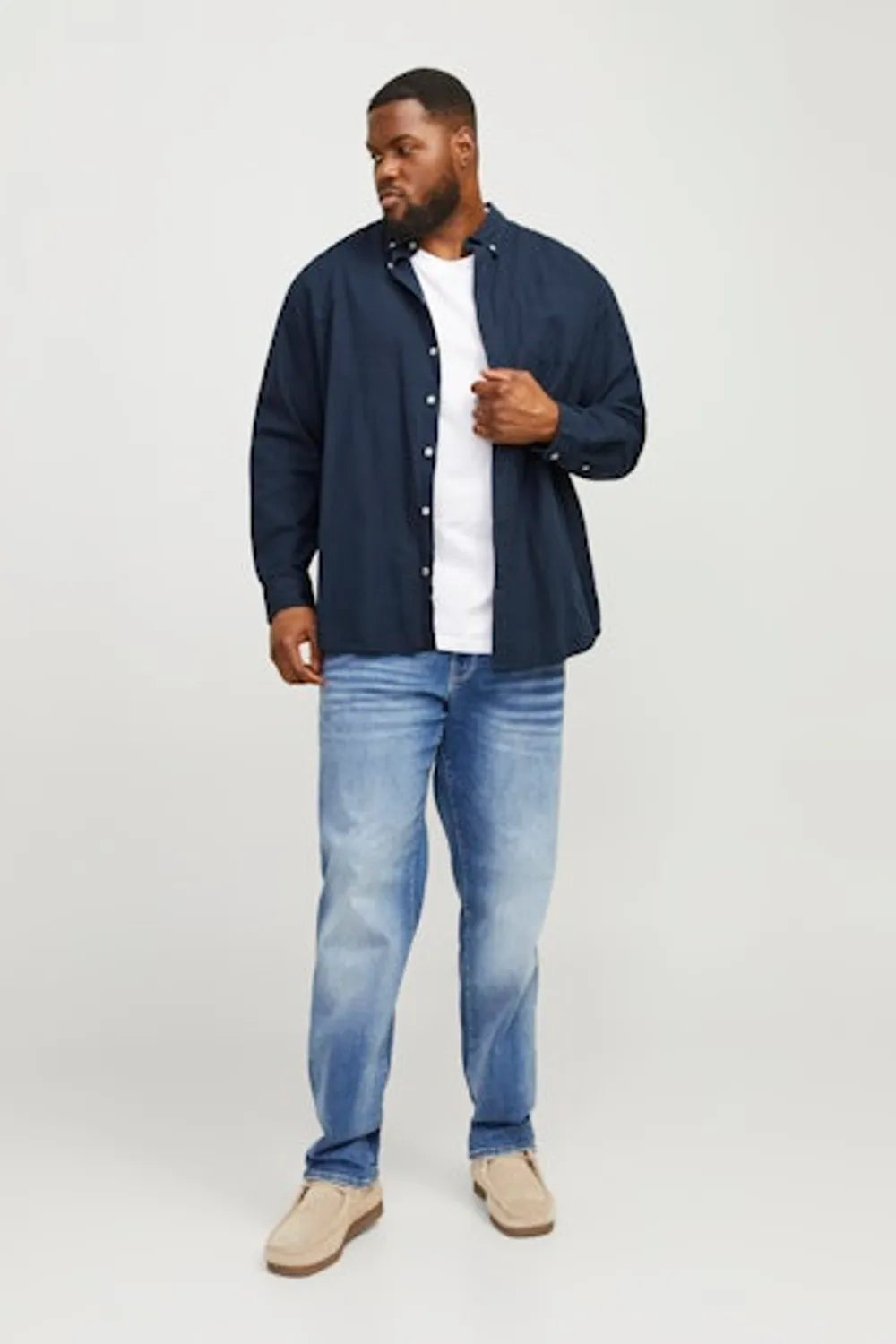 Jack & Jones Erkek KOYU LACİVERT GÖMLEK 12190444