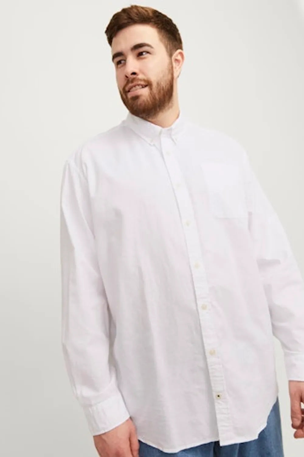 Jack & Jones Erkek BEYAZ GÖMLEK 12190444