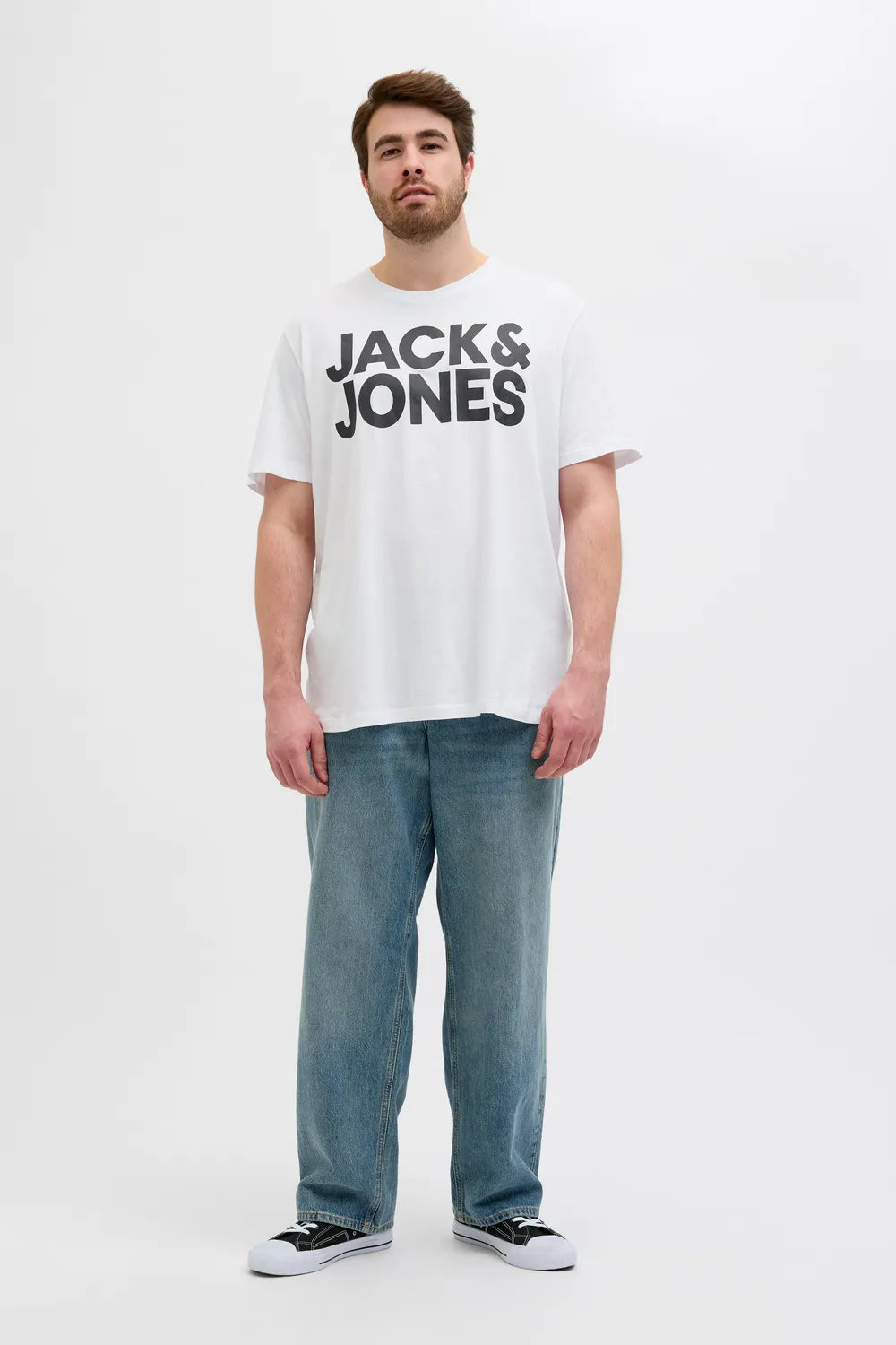 Jack & Jones Erkek BEYAZ TİŞÖRT 12158505