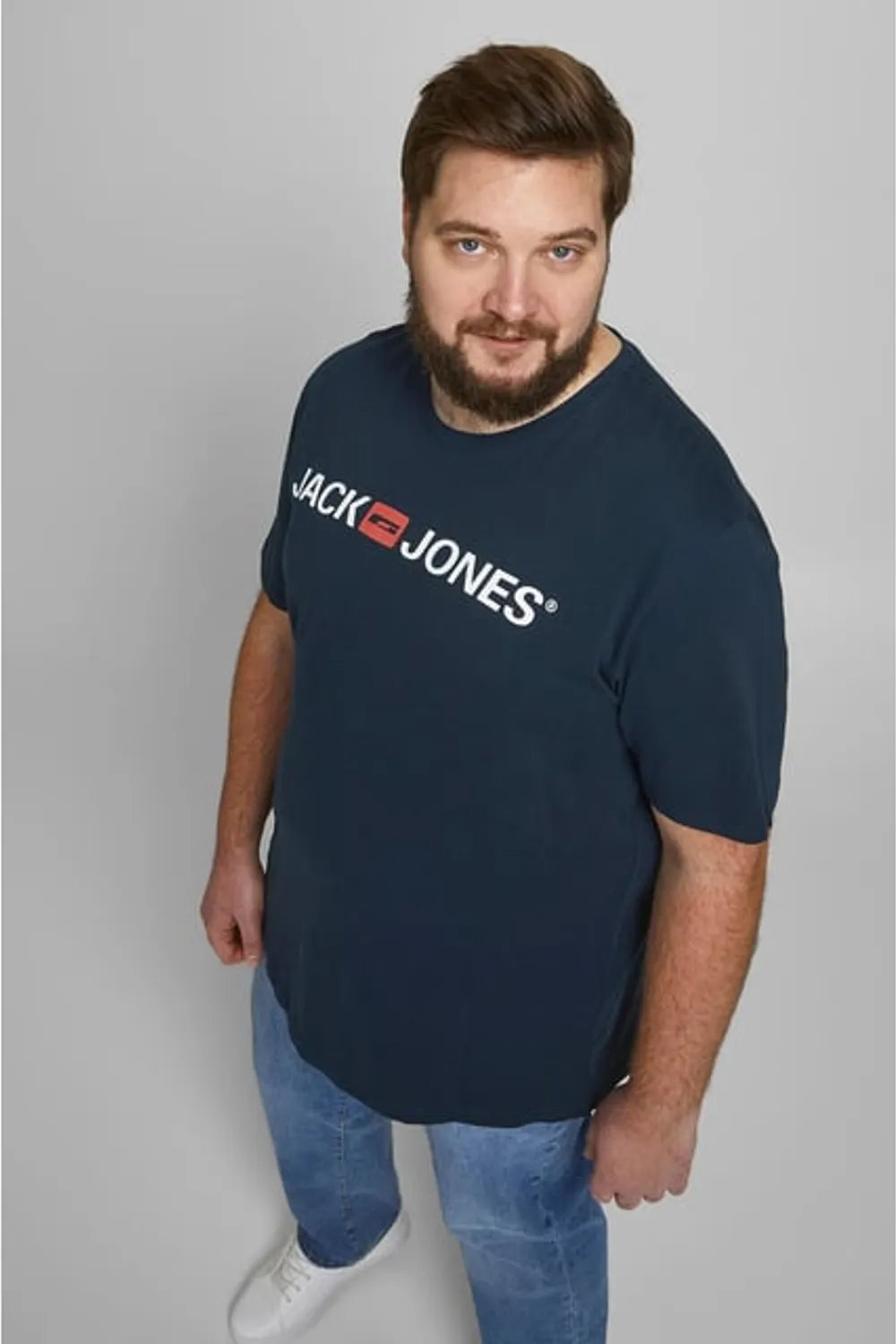 Jack & Jones Erkek KOYU LACİVERT TİŞÖRT 12184987