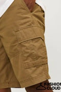 Jack Jones Erkek Jpstcole Pamuklu Loose Kargo Kahverengi Şort 12257678
