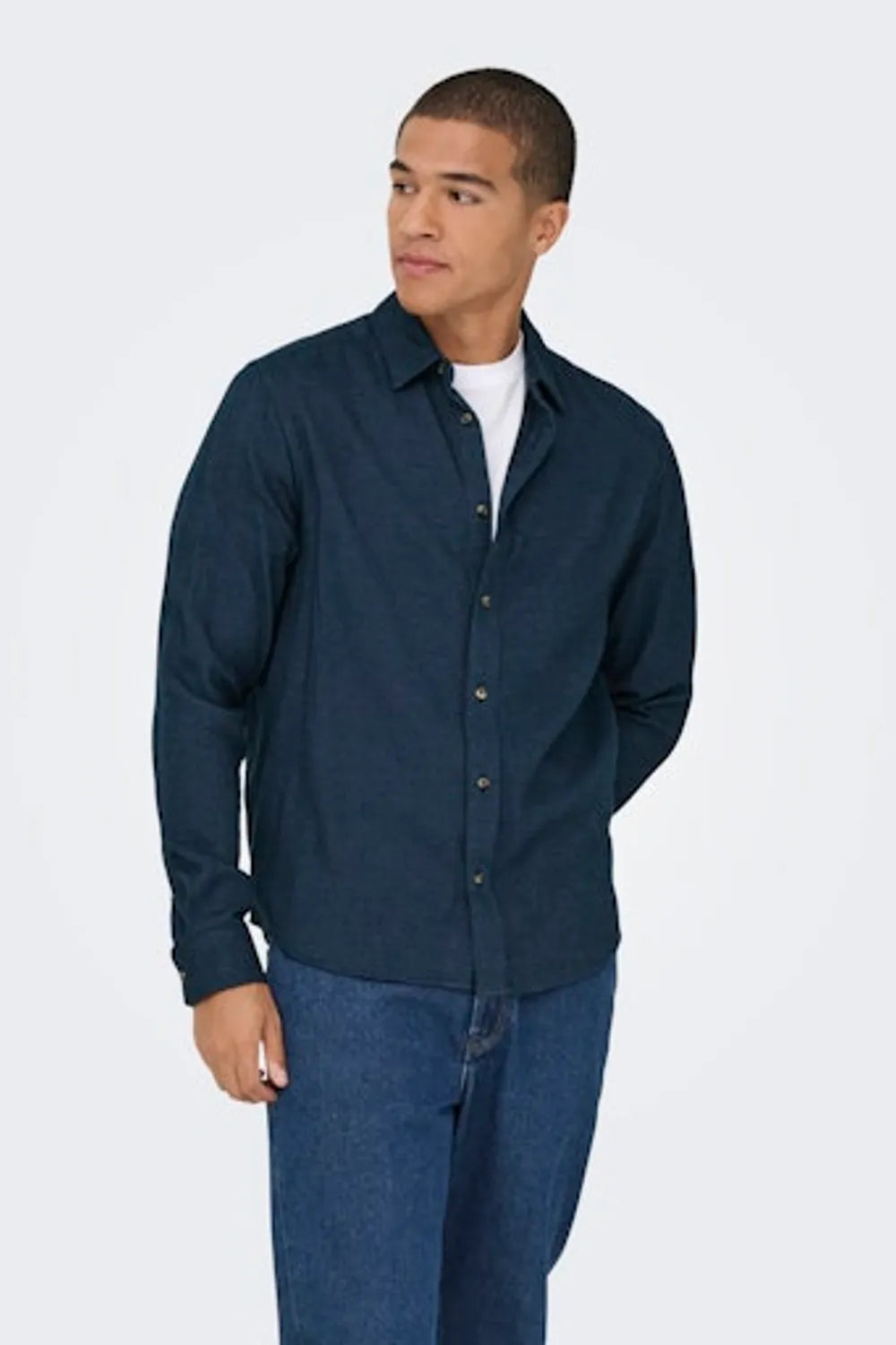 Only & Sons Erkek Koyu Lacivert Gömlek 22035182