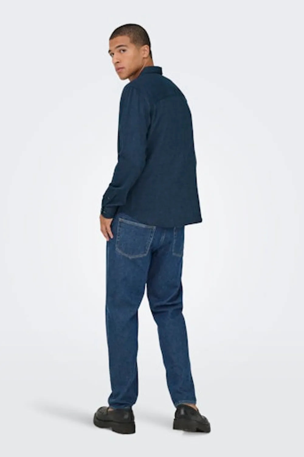 Only & Sons Erkek Koyu Lacivert Gömlek 22035182