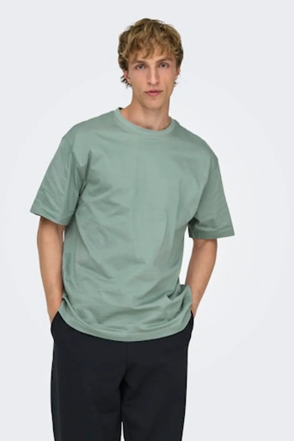 ONLY & SONS Erkek Zümrüt Yeşili Tişört 22022532