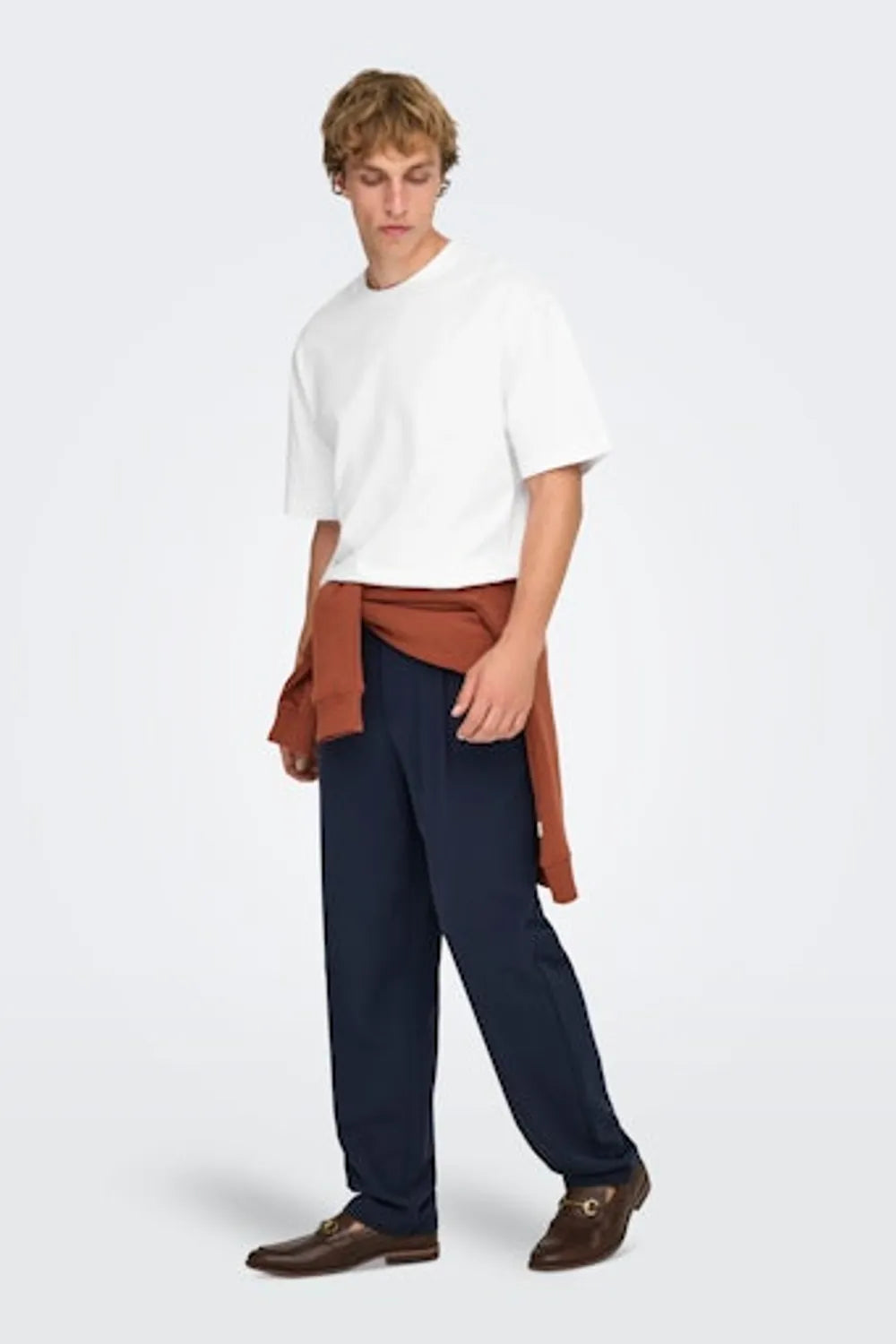 ONLY SONS Erkek Beyaz Pamuklu Tişört 22022532