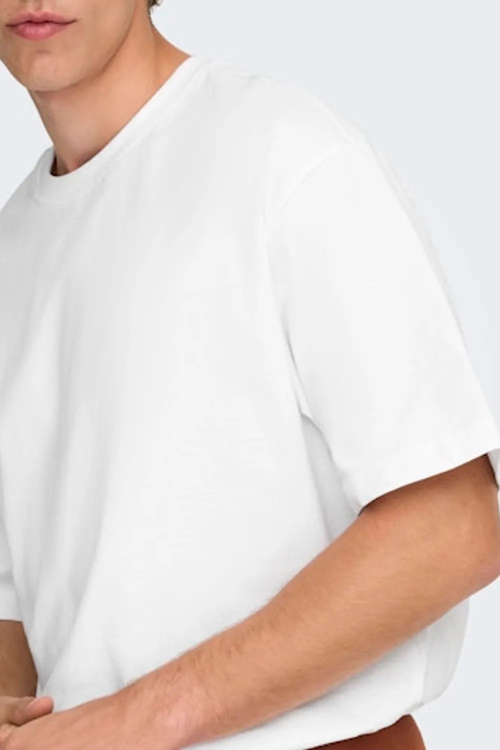 ONLY SONS Erkek Beyaz Pamuklu Tişört 22022532