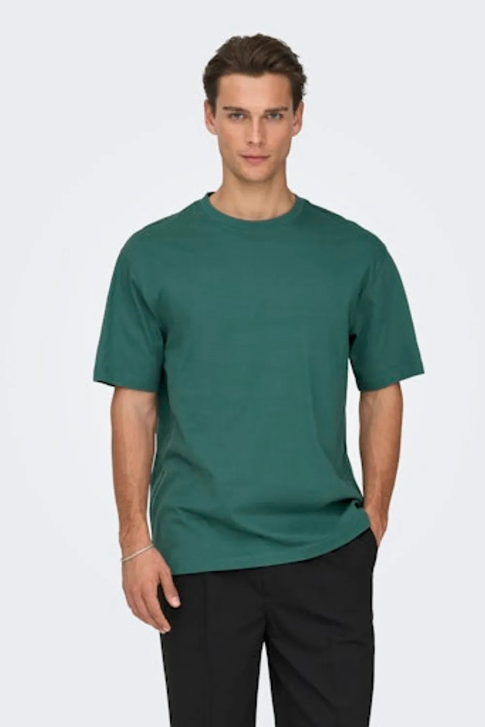 ONLY & SONS Erkek Yeşil Tişört 22022532