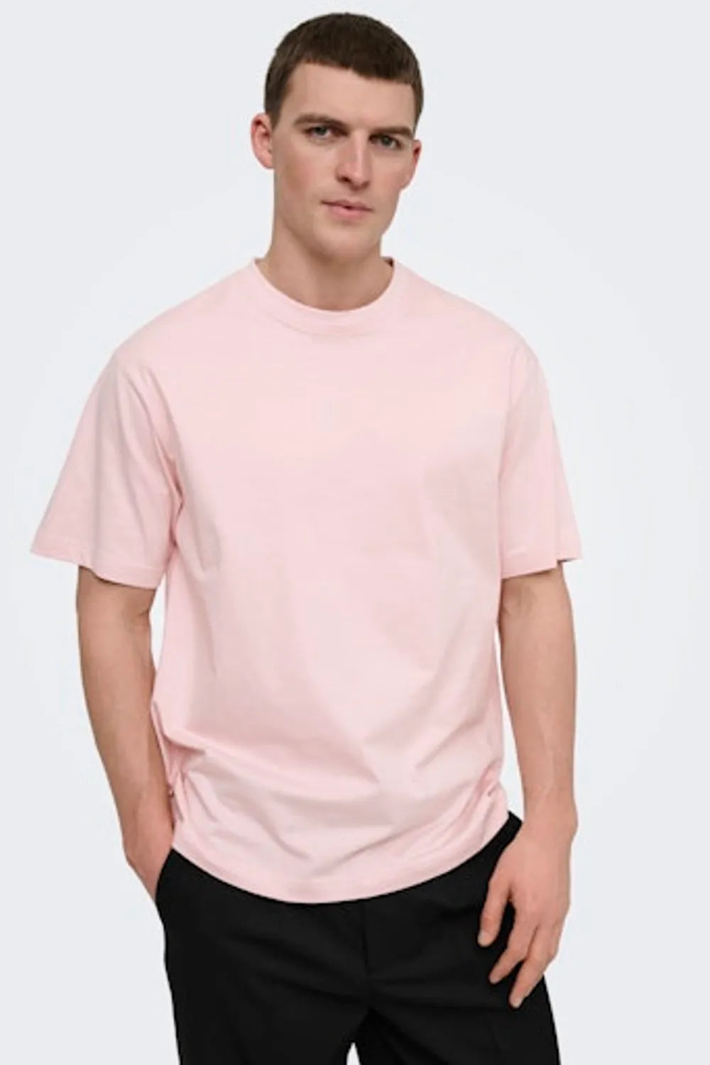 ONLY & SONS Erkek Soluk Pembe Tişört 22022532