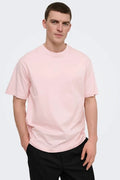 ONLY & SONS Erkek Soluk Pembe Tişört 22022532