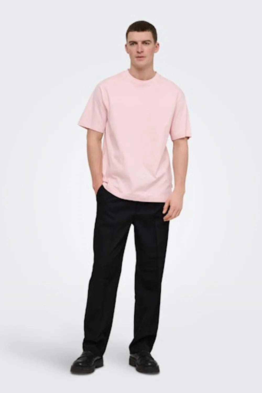 ONLY & SONS Erkek Soluk Pembe Tişört 22022532