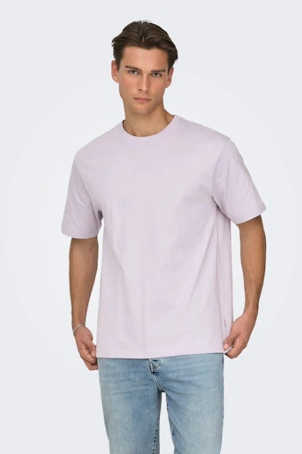 ONLY & SONS Erkek Lila Tişört 22022532