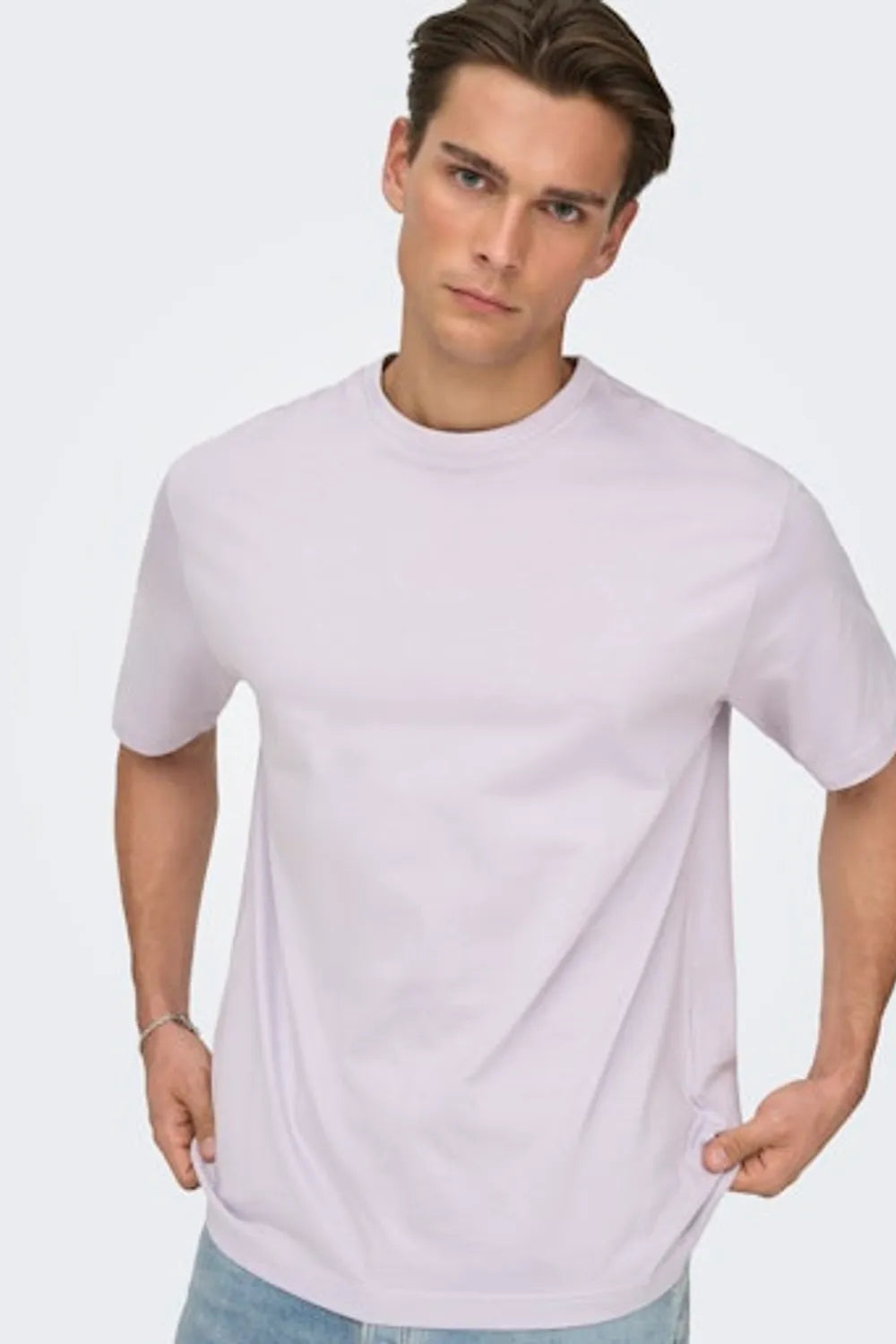 ONLY & SONS Erkek Lila Tişört 22022532
