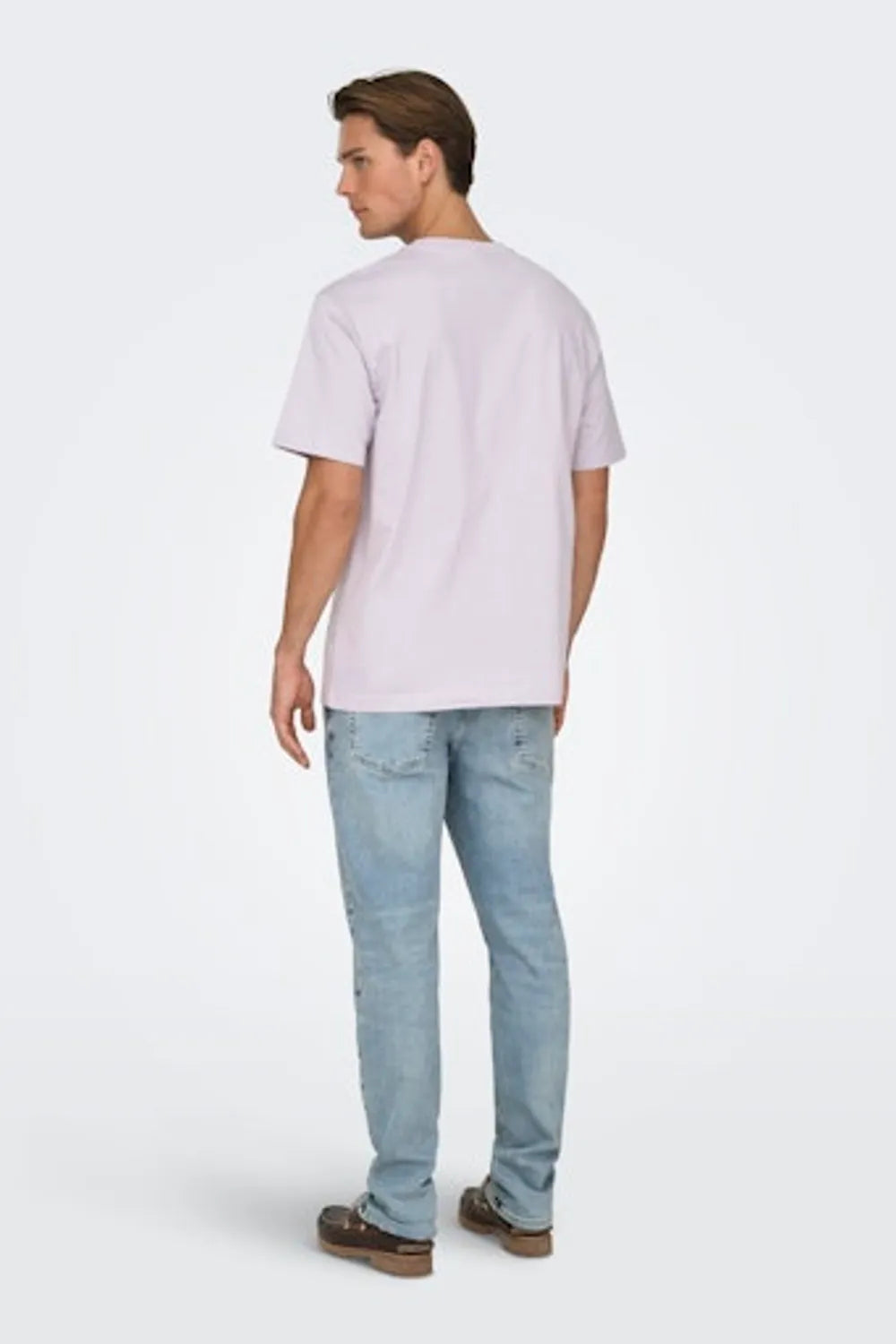 ONLY & SONS Erkek Lila Tişört 22022532