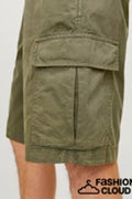 Jack Jones Erkek Jpstcole Pamuklu Loose Kargo Yeşil Şort 12257678