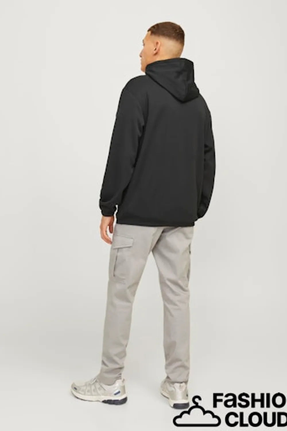 Jack Jones Erkek Siyah Kapüşonlu  Regular Fit Fermuarlı Yumuşak Dokulu Ceket 12261373S