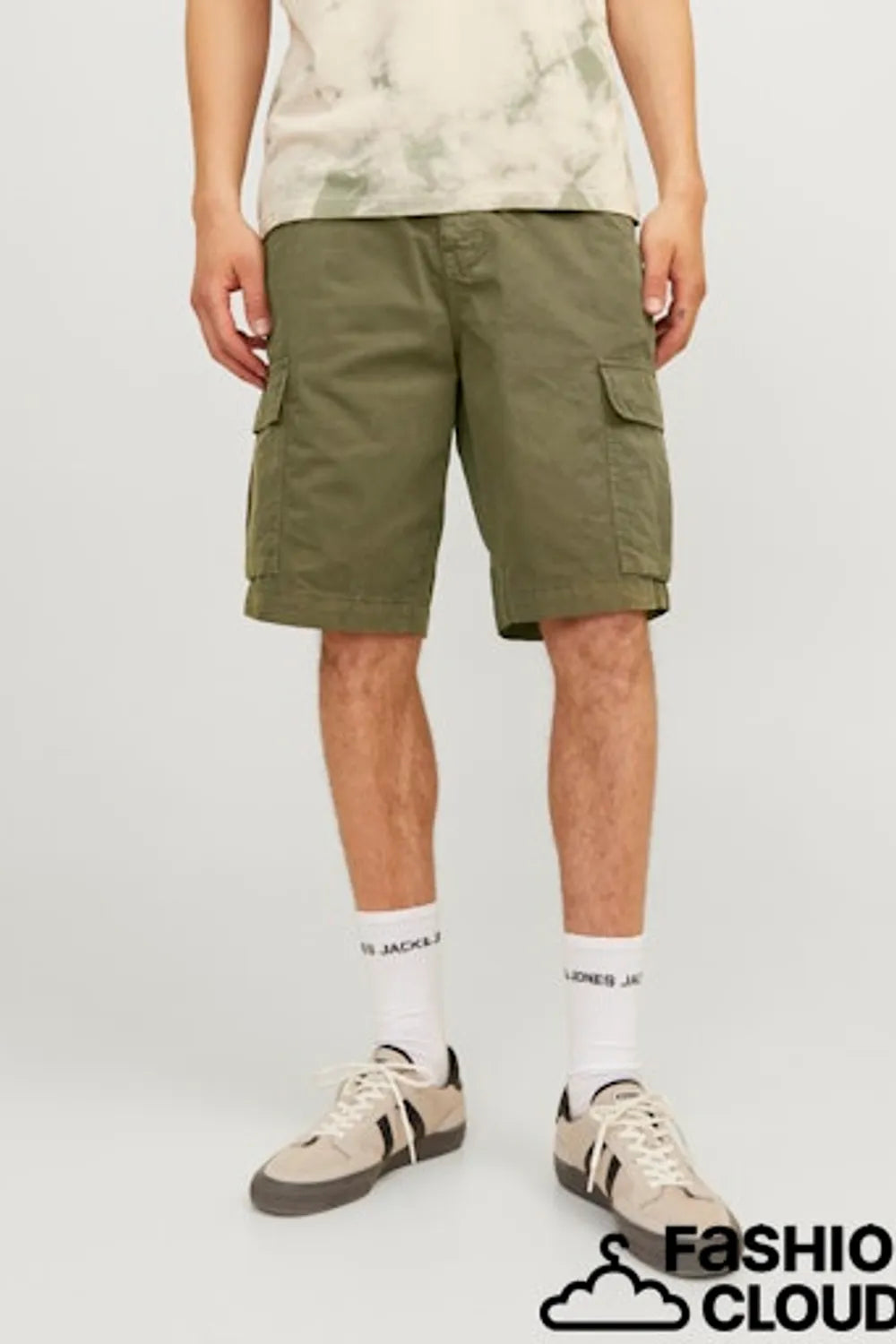 Jack Jones Erkek Jpstcole Pamuklu Loose Kargo Yeşil Şort 12253222