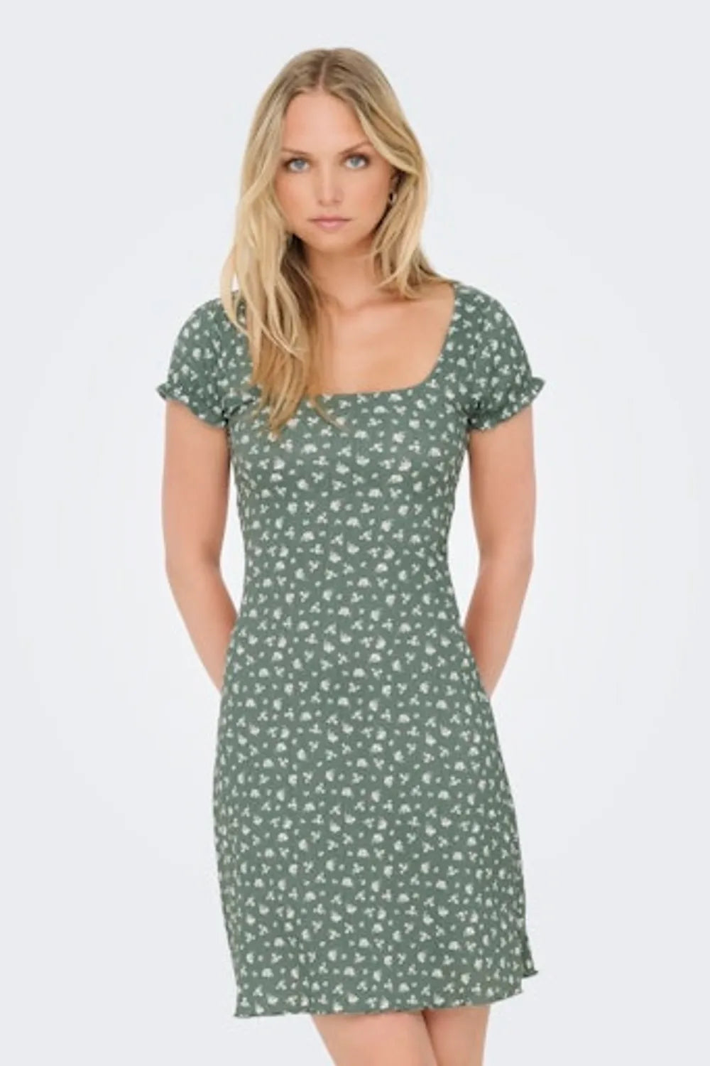 ONLY Kadın Yeşil Open Back Dress 15341519