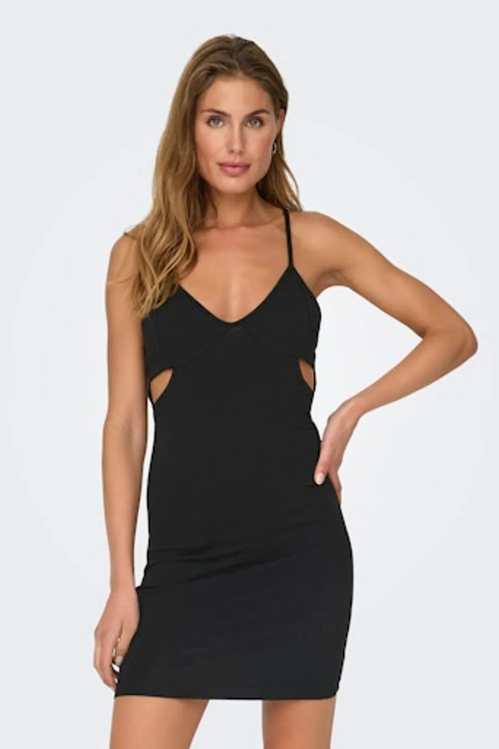 ONLY Kadın SİYAH Side Cut Dress 15342771