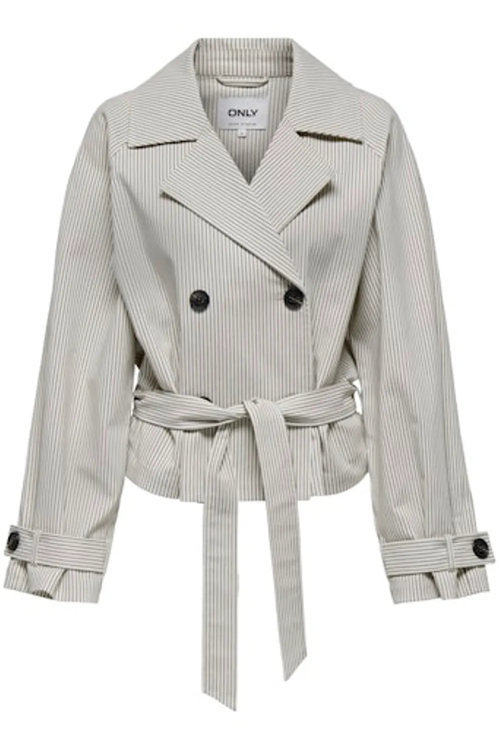 Only Kadın Onlida Kısa Çizgili Gri Ceket 15341074G