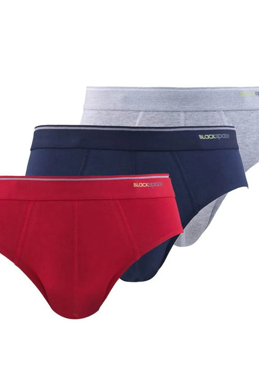 Blackspade Erkek 3'lü Tender Cotton Gri Lacivert Kırmızı Slip Külot 9672YGLK