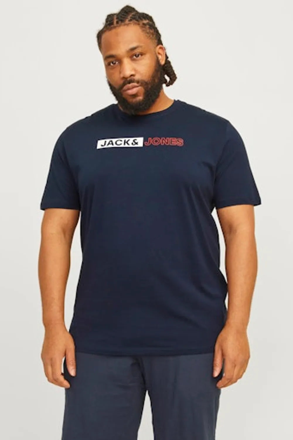 Jack & Jones Erkek KOYU LACİVERT TİŞÖRT 12243630