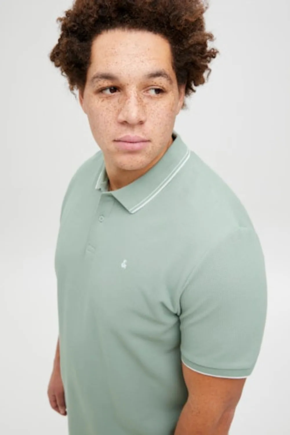 JACK JONES Erkek Yeşil Polo Tişört 12274980