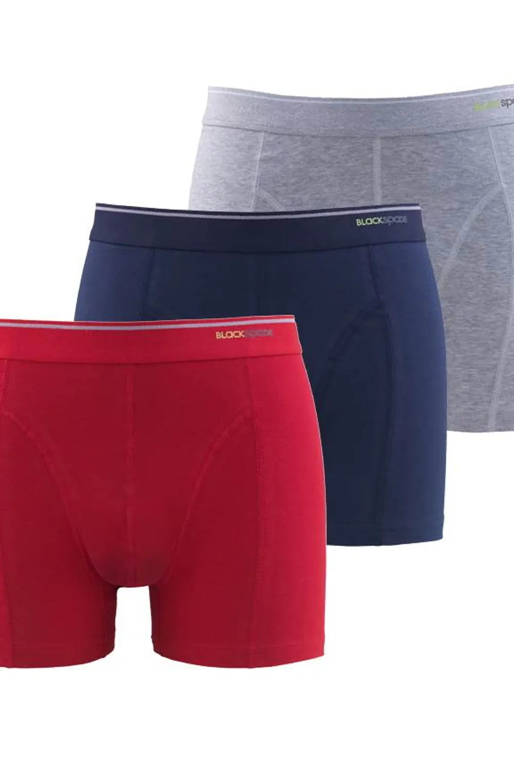 Blackspade Erkek 3'lü Tender Cotton Gri Lacivert Kırmızı Boxer 9673YGLK