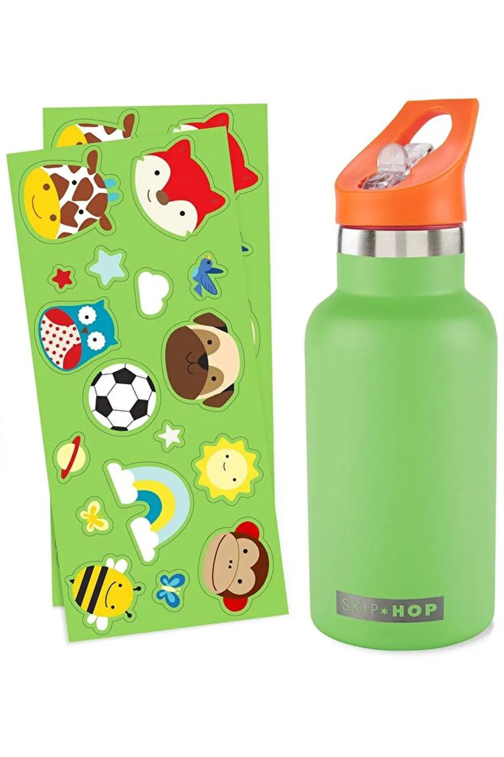 Spark Style Paslanmaz Çelik Stickerlı Suluk Yeşil