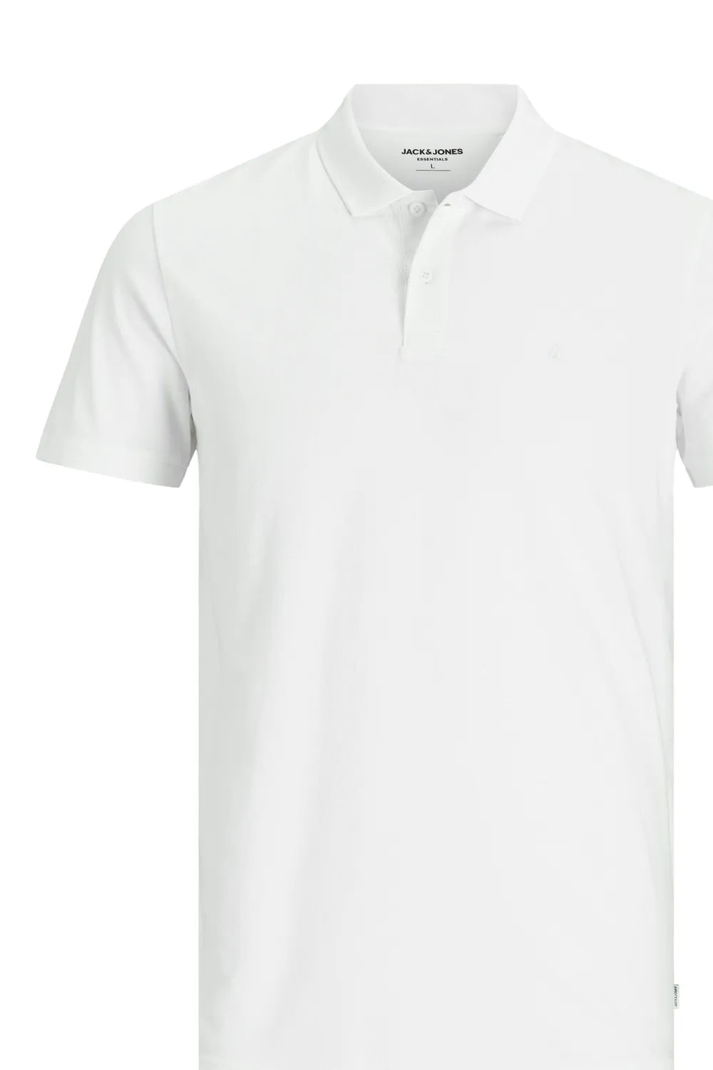 Jack Jones Erkek Pamuklu Beyaz Polo Yaka Tişört 12136516