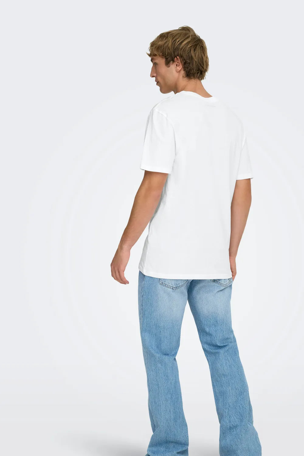 ONLY & SONS Erkek Beyaz Tişört 22025208