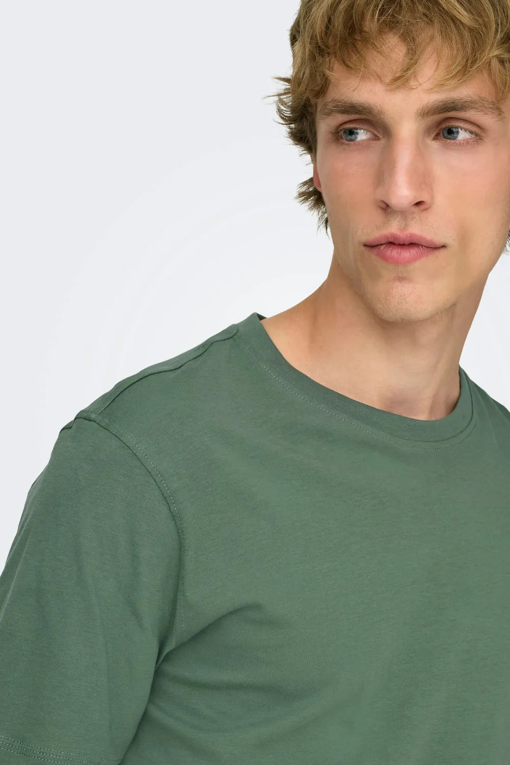 ONLY & SONS Erkek Koyu Yeşil Tişört 22025208