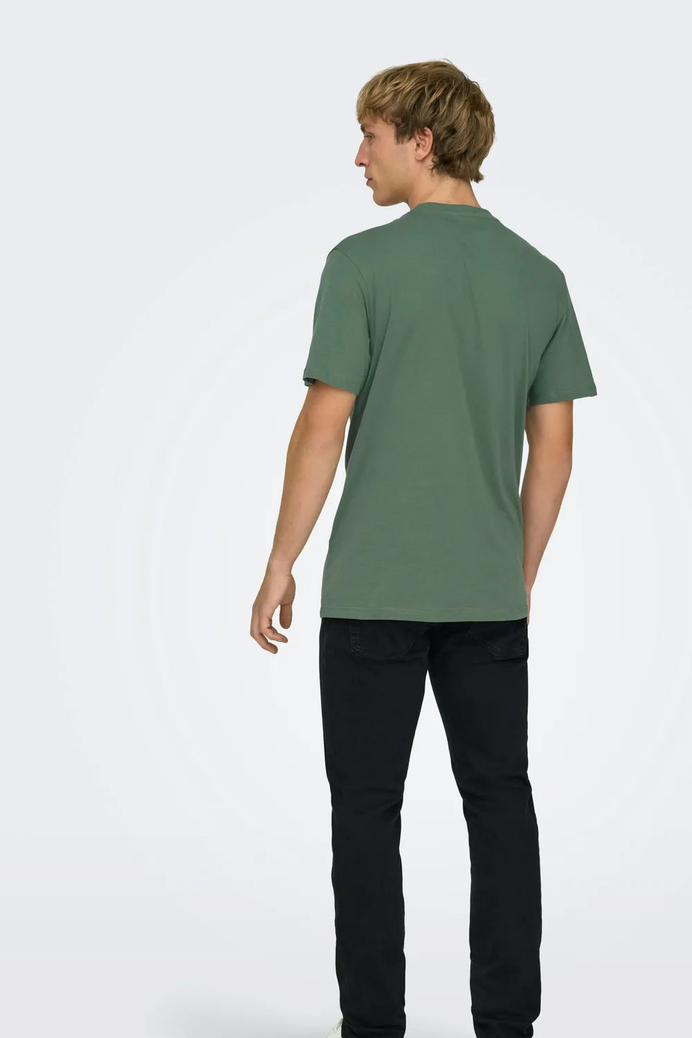 ONLY & SONS Erkek Koyu Yeşil Tişört 22025208