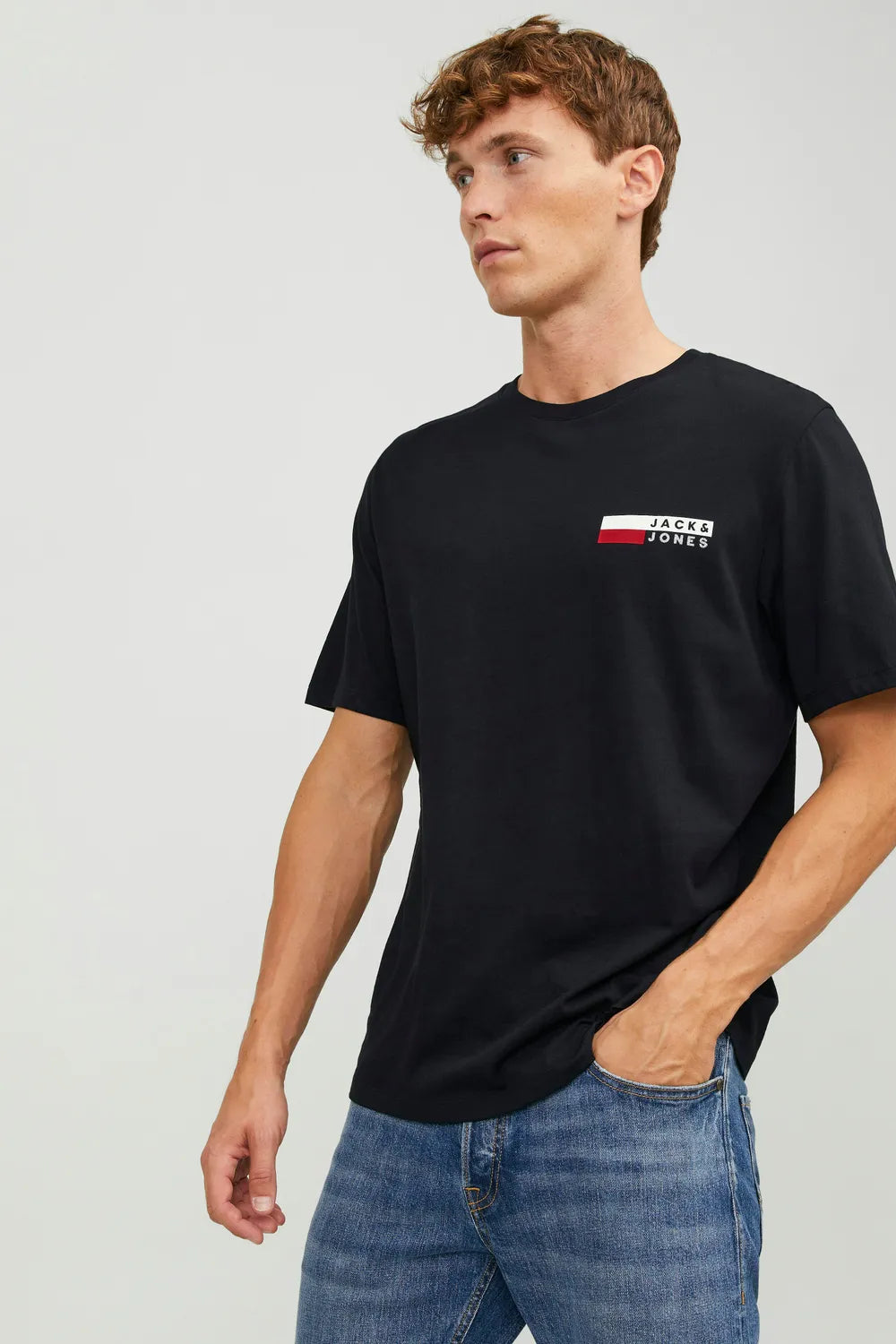 JACK JONES Erkek SİYAH Logo Tişört 12233999